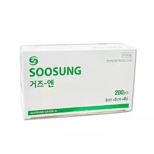 수성 거즈엔 5cmx5cmx8p 200개/1통 수술 소독 드레싱 의료용
