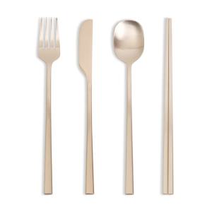 리한 노아 유기 양식기 퓨전세트(숟가락+젓가락+포크+나이프), 1개