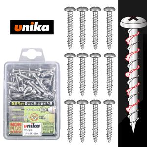 6-3 유니카 논프라피스 냄비 4x38 125P 1통 일본 타일 나사 못