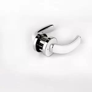 엔젤금속 ALX-911 화이트 버튼식 방문손잡이  방문고리 화장실 욕실 나무문 ABS 도어 도어핸들