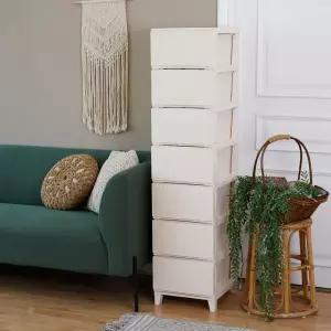 아트박스/보노하우스 가든 라탄 서랍장 일반형 7단 플라스틱 수납장