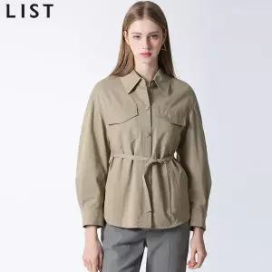 [하프클럽/리스트]벨티드 플랩 포켓 셔츠형 재킷 (택가격 248000원)