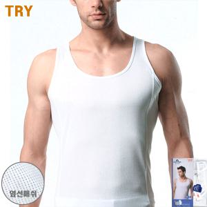 TRY한국제옆선매쉬쿨새모시민소매런닝1매 TMCRU07/7A