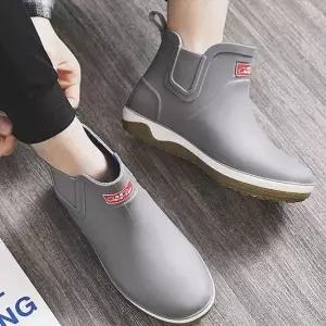 [잇백잇슈] 남성심플발목레인부츠 장화 작업화 캐주얼