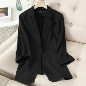 아웃사이즈 A106 빅사이즈 여름 7부 반팔 얇은 자켓