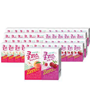 동원 쿨피스 제로 140ml 자두 24개+복숭아 24개 총 48개 과즙음료 (오늘출발) 쿨피스제로 음료수 L