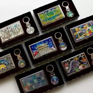 한국 전통기념품 선물 자개 명함케이스 키링 세트