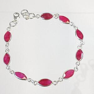 [블루케이] 엔틱 핑크루비 원석 팔찌240605-24탄생석