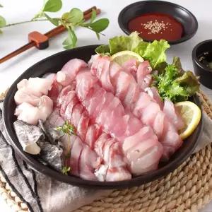 신안 자연산 민어 민어회 450g 택배 등살 뱃살 부레 껍질