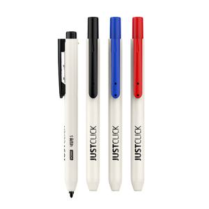 모리스 저스트클릭 네임펜S 낱개 노크식 유성 슬림 뚜껑 캡 없는 원터치 클릭 펜