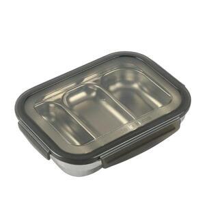 국산 스텐 27종 직사각 3구 밀폐 반찬통 칸막이 찬합