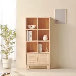 마르디 수납형 삼나무 원목 675 4단 책장 DF925466