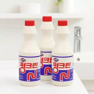 유한락스 펑크린 변기 배수구 세정제 용해제 1L 12개