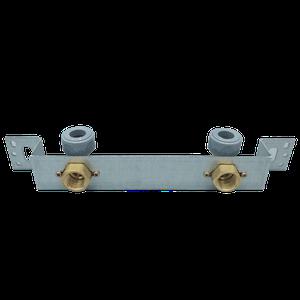 PB 에이콘 (신주) 2구 수전 연결구 15A 노출형 ㄷ자형 파이프 연결 보일러 수도 배관 자재