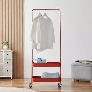 [모던하우스(가구)] 모던하우스 데일리 컬러플 트롤리행거 W600 브릭오렌지 CF0624045