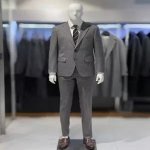 [트루젠][트루젠] 트루젠 여름 모달  브라운 글렌체크 기본핏 스판 남자 정장세트 426611084213-2 (P003322