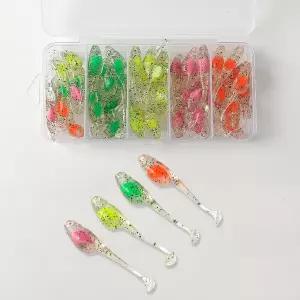 [비투비월드][엣모어]배스 야광 올챙이 루어 소프트 스윔베이트 48p세트