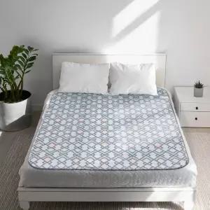 일월 카본매트 플래드체크 워셔블 전기매트 더블+더블형/일월매트 온열매트 카페트매트 세탁가능한 워셔블