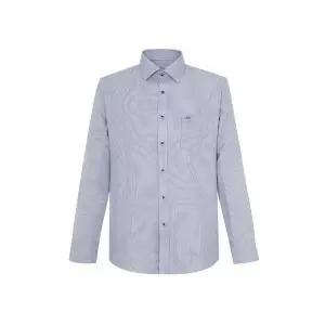 [하프클럽/BY파크랜드]블루 면혼방 마이크로패턴 셔츠-AA2DL306