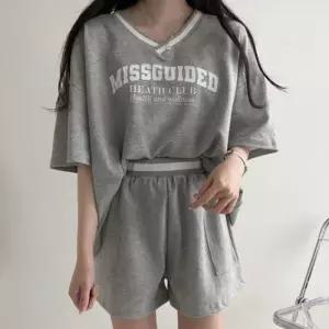 ONM 상하의 반팔 브이넥 캐주얼 이니셜 트레이닝 셋트