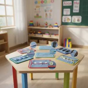 소근육놀이 의복 단추채우기 지퍼올리기 실꿰기연습 인지발달 놀이학습 헝겊교구 유아