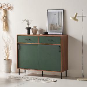 집무드 마일드 2단서랍 와이드 미닫이 슬라이딩 수납장 1200