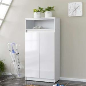 빌라 좁은현관신발장 600 양문형 5단 하이그로시신발장