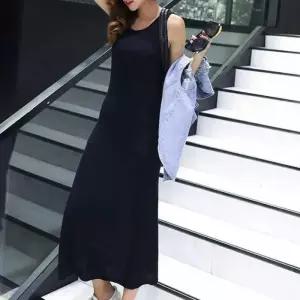 ONM 모달 이너 나시롱원피스 기본 민소매 홈드레스 파자마