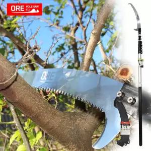 오르-5 터보 고지톱 장대 세트 약 7.5m 전지 톱 나무 가지치기 전정 원예 