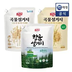 [트리오] 곡물 1.2L (우리현미/우리밀/항균설거지) x 4개