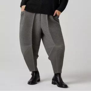 [플리츠미][최초가 169000원] 허리 스트링 핀턱 폴딩 배기 팬츠_PPPTW024006