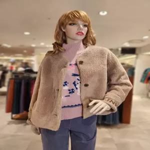 [베네통][베네통] 베네통 니트소매 인조무스탕점퍼 BALE50361 (P003429736)