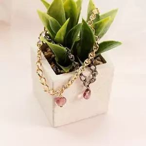 리디아 하트 초커 목걸이-WC4CAFE