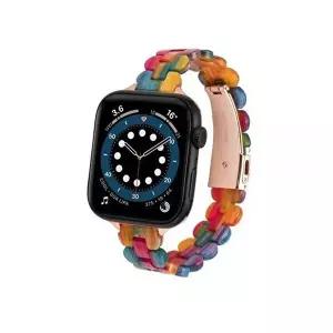 애플워치 호환 슬림 레진 스트랩 42-44-45mm레인보우-WC565AE