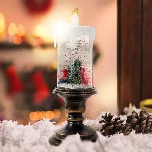 [도토로] LED 크리스마스 스노우볼 오르골 무드등(촛불하나)