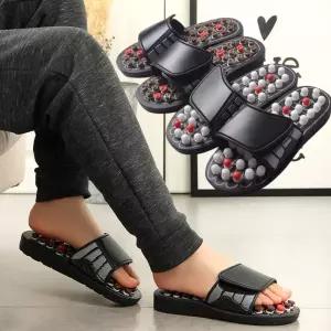 벨크로 지압슬리퍼 남성 여성 사무실 실내 스프링 지압슬리퍼