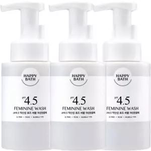 해피바스 PH4.5 약산성 로즈버블 여성청결제 250g x3개 아이와함께 저자극 거품타입