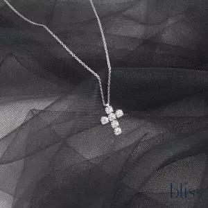 블리스 DAPHNE 18K 다이아 크로스 목걸이