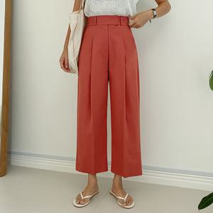 [시크릿라벨] 코튼와이드핀턱컬러팬츠