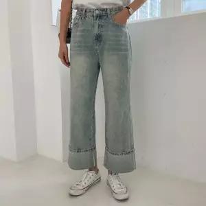 [시크릿라벨] [NEW시즌] 워싱 롤업 데님 팬츠