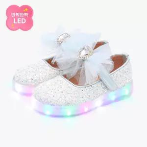 [키펀트] LED 엘사 플레이크 여아 슬립온