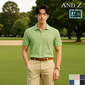 [지오지아][앤드지] 에어로쿨 슬릿넥 카라티 (BZB2TT1104)