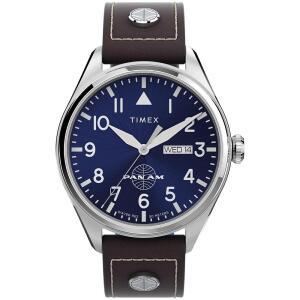 타이맥스 X 팬암 데이데이트 워치 청판/브라운 스트랩