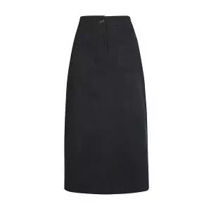 [JJ지고트](대전신세계)포켓 H라인 밴딩 코튼 스커트 GR3N8SK311