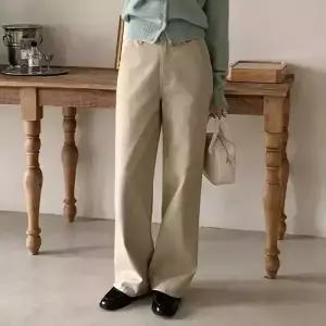 [코코블랑] 리블 절개 와이드 팬츠(숏,미들,롱)