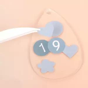 스티커붙이기용 물방울형 키링아크릴판 1p 가방걸이만들기재료