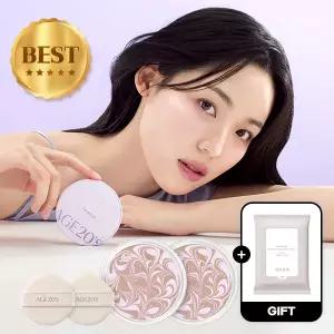 (40%+7%묶음/+클렌징티슈)에이지투웨니스 디오리진 에센스 팩트 라벤더라떼 본품+리필