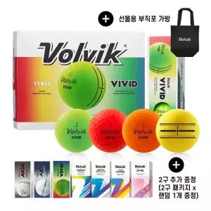 볼빅 25년형 비비드 VIVID 듀얼코어 무광 3피스 컬러볼 골프공 (3PC/12구)