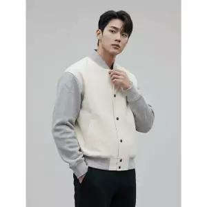 [아웃도어스/뉴발란스]오버핏 바시티 자켓 베이지 NBNAD2S013-35