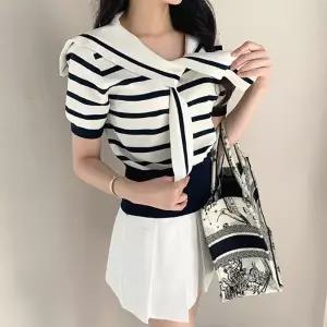 [미나그램] 벤플 세일러 케이프카라니트